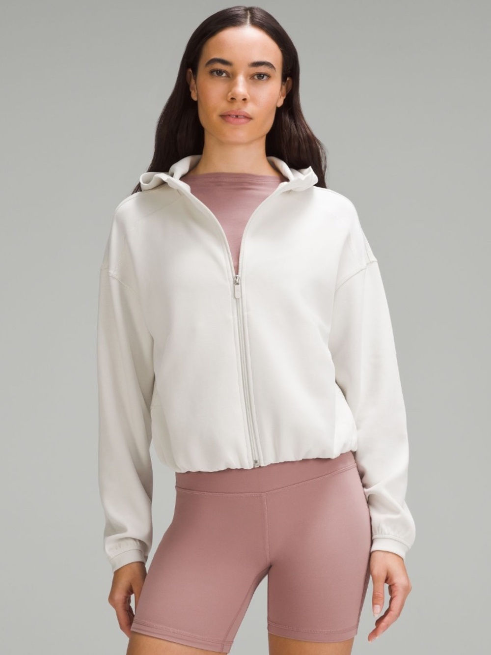 Lululemon Full Zip jacket, Peloton, Color- Bone, Size 12